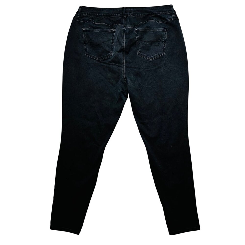 Est 1946 Womens Black Denim Jeans Size 18W Classic Fit Cotton Blend Stretch Mid- - Picture 8 of 12